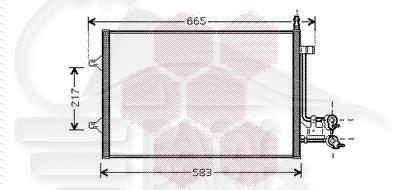 CONDENSEUR 1.6 TDCI 560 X 381 X 16 Pour FORD FUSION - FD070 08/02→08/05