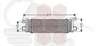 ECHANGEUR 1.4/1.6 TDCI 450 X 152 X 50 Pour FORD FUSION - FD070 08/02→09/05