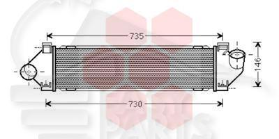 ECHANGEUR 1.6/1.8/2.0 TDCI →08/11 658 X 158 X 40 Pour FORD GALAXY - FD082 05/06→03/10