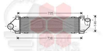 ECHANGEUR 1.6/1.8/2.0 TDCI →08/11 658 X 158 X 40 Pour FORD GALAXY - FD082 01/06→12/10