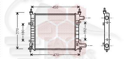 RADIA 1.0 BM S/CLIM 1.3 → 02 BM S/CLIM 380 X 359 X 23 Pour FORD KA - FD090 10/96→10/08