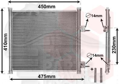 CONDENSEUR TT TYPES 400 X 380 X 16 Pour FORD KA - FD090 10/96→10/08