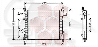 RADIA 1.3 S/CLIM 02 → 380 X 355 X 34 Pour FORD KA - FD090 10/96→10/08