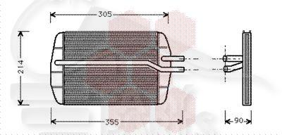 RADIA DE CHAUF TT TYPES 247 x 207 x 28 Pour FORD KA - FD090 10/96→10/08