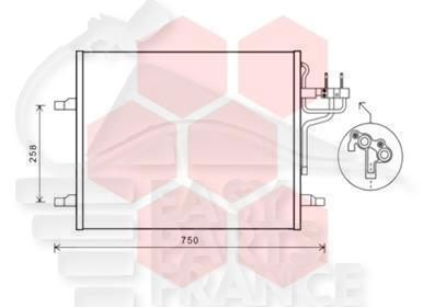 CONDENSEUR TT TYPES 535 X 385 X 16 Pour FORD KUGA - FD100 03/08→01/13