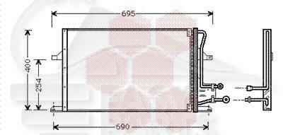 CONDENSEUR TT TYPES 550 X 400 X 25 Pour FORD MONDEO - FD130 03/93→10/96