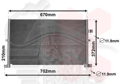 CONDENSEUR TT TYPES 01/01 - > 628 X 362 X 22 Pour FORD MONDEO - FD132 09/00→06/03