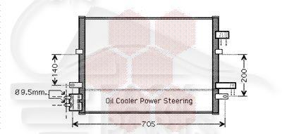 CONDENSEUR TT TYPES A/REFROIDISSEUR D'HUILE DIRECTION ASSISTÉE 01/01 - > 628 X 441 X 16 Pour FORD MONDEO - FD132 09/00→06/03
