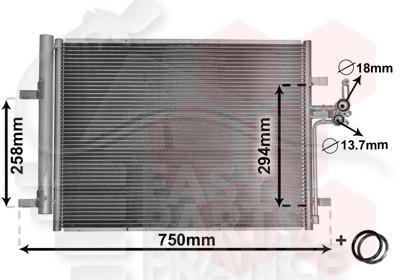 CONDENSEUR 1.6/2.0 - 1.8 TDCI - 2.0 TDCI MOT KLBA/AZBA 590 X 466 X 16 Pour FORD MONDEO - FD134 03/07→09/10