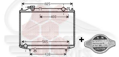 RADIATEUR 2.5 TDIC BM 450 X 645 X 25 Pour FORD RANGER - FD165 04/02→12/05