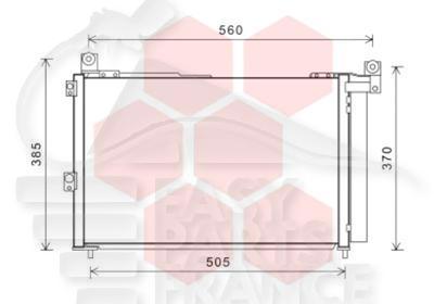 CONDENSEUR TT TYPES 542 X 328 X 16 Pour FORD RANGER - FD166 01/06→02/09