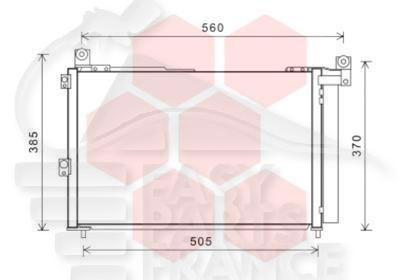 CONDENSEUR TT TYPES 542 X 328 X 16 Pour FORD RANGER - FD166 01/06→02/09