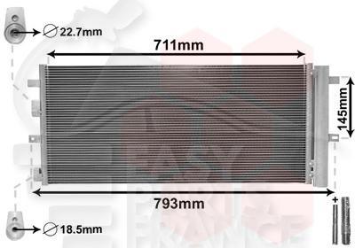 CONDENSEUR TT TYPES 710 X 309 X 0 Pour FORD S MAX - FD172 02/15→05/19