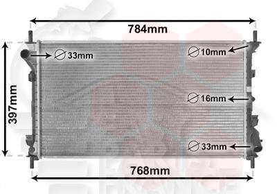 RADIA 1.8I 16V A/CLIM 04 → 1.8 TDCI +/- CLIM 700 X 385 X 24 Pour FORD TRANSIT CONNECT - FD180 09/02→10/06