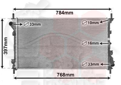 RADIA 1.8I 16V A/CLIM 04 → 1.8 TDCI +/- CLIM 700 X 385 X 24 Pour FORD TRANSIT CONNECT - FD180 02/03→07/06
