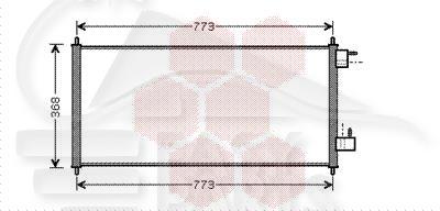 CONDENSEUR TT TYPES 749 X 362 X 16 Pour FORD TRANSIT CONNECT - FD180 09/02→10/06