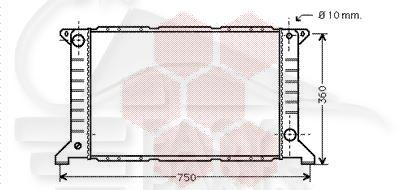 RADIA 1.6/2.0 - 2.5 D 600 x 333 x 43 Pour FORD TRANSIT MK3 - FD190 01/86→09/91