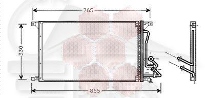 CONDENSEUR TT TYPES 640 X 360 X 22 Pour FORD TRANSIT MK5 - FD192 07/94→02/00