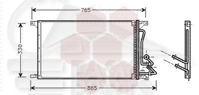 CONDENSEUR TT TYPES 640 X 360 X 22 Pour FORD TRANSIT MK5 - FD192 07/94→02/00