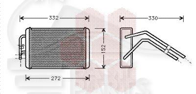 RADIA DE CHAUF TT TYPES A/CLIM 245 X 148 X 42 Pour FORD TRANSIT MK5 - FD192 07/94→02/00