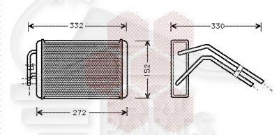 RADIA DE CHAUF TT TYPES A/CLIM 245 X 148 X 42 Pour FORD TRANSIT MK5 - FD192 07/94→02/00