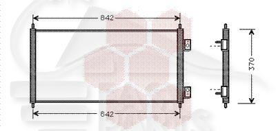 CONDENSEUR TT TYPES 804 X 362 X 22 Pour FORD TRANSIT MK6 - FD193 03/00→07/06