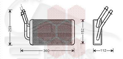 RADIA DE CHAUF TT TYPES S/CLIM 247 X 146 X 42 Pour FORD TRANSIT MK6 - FD193 03/00→07/06