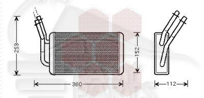 RADIA DE CHAUF TT TYPES S/CLIM 247 X 146 X 42 Pour FORD TRANSIT MK6 - FD193 03/00→07/06