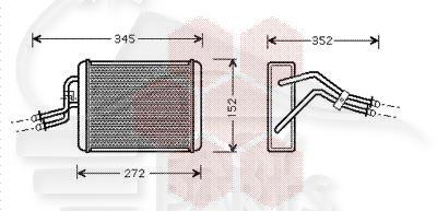 RADIA DE CHAUF TT TYPES A/CLIM 247 X 146 X 42 Pour FORD TRANSIT MK6 - FD193 03/00→07/06