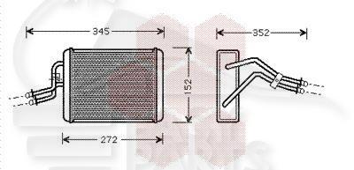 RADIA DE CHAUF TT TYPES A/CLIM 247 X 146 X 42 Pour FORD TRANSIT MK6 - FD193 03/00→07/06