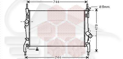 RADIA TT TYPES S/CLIM →04/09 672 X 380 X 26 Pour FORD TRANSIT MK7 - FD194 08/06→02/14