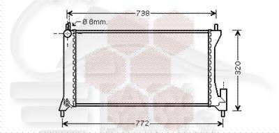 RADIA 1.3 CDTI 660 X 285 X 27 Pour OPEL AGILA - OP010 01/00→08/03