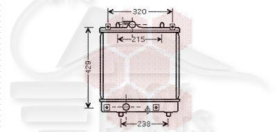 RADIA 1.0/1.2 - 375 X 377 X 27 Pour OPEL AGILA - OP011 09/03→03/08