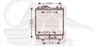 RADIA 1.0 I/1.2 I - 375 X 377 X 27 Pour OPEL AGILA - OP011 09/03→03/08