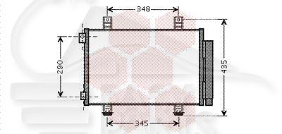 CONDENSEUR 1.0 / 1.2 500 X 325 X 16 Pour OPEL AGILA - OP012 04/08→02/15