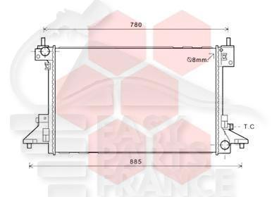 RADIA 1.4I HYBRID 675 X 434 X 16 Pour OPEL AMPERA - OP200 01/12→