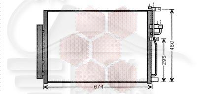 CONDENSEUR ESS TT TYPES 640 X 455 X 16 Pour OPEL ANTARA - OP020 06/06→12/10