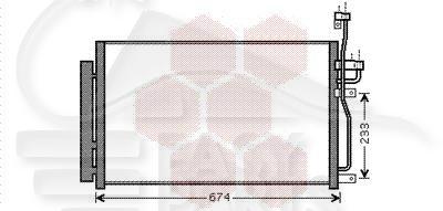 CONDENSEUR 2.0 CDTI BM 640 X 395 X 16 Pour OPEL ANTARA - OP020 11/06→12/10