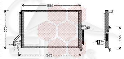 CONDENSEUR TT TYPES 550 X 375 X 25 Pour OPEL ASTRA F - OP030 09/91→08/94