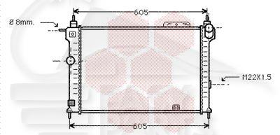 RADIA 1.6/1.8/2.0 1.7 DIESEL BM S/CLIM 535 X 375 X 22 Pour OPEL ASTRA F - OP030 09/91→08/94