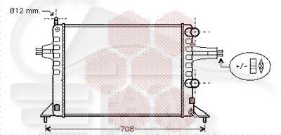 RADIA 1.2 BM S/CLIM 540 X 380 X 22 Pour OPEL ASTRA G - OP032 04/98→03/04