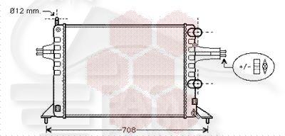 RADIA 1.2 BM S/CLIM 540 X 380 X 22 Pour OPEL ASTRA G - OP032 04/98→03/04