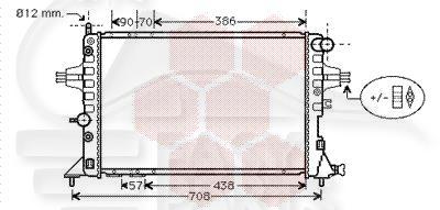 RADIA 2.0 - 2.0 DIESEL BA 600 X 368 X 34 Pour OPEL ASTRA G - OP032 04/98→03/04