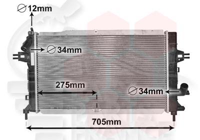 RADIA 1.3 CDTI 65016700→ -1.7 CDTI KW59 - 1.9 CDTI 600 X 368 X 26 Pour OPEL ASTRA H - OP035 04/04→01/07