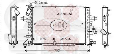 RADIA 1.7 CDTI KW74 600 X 370 X 28 Pour OPEL ASTRA H - OP035 04/04→01/07