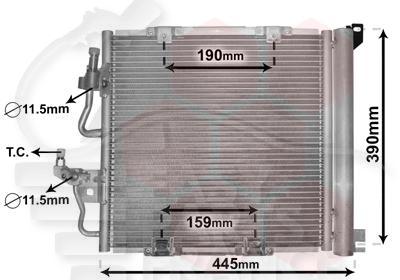 CONDENSEUR 1.3/1.7 CDTI 375 X 382 X 18 Pour OPEL ASTRA H - OP036 02/07→11/09