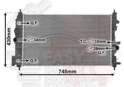 RADIA 1.4I/1.6I TURBO BA 680 X 395 X 28 Pour OPEL ASTRA J - OP037 12/09→08/12