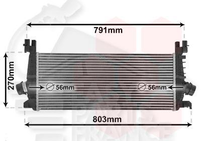 ECHANGEUR 1.4I/1.6I TURBO - BA 665 X 285 X 30 Pour OPEL ASTRA J - OP037 12/09→08/12