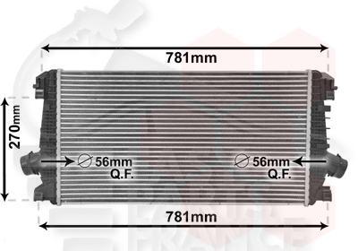 ECHANGEUR 1.7 CDTI MOT DTC/DTE/DTR/DTS/DTF - 2.0 CDTI 565 X 280 X 30 Pour OPEL ASTRA J - OP037 12/09→08/12