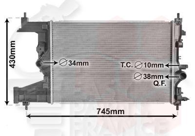 RADIA 1.4I/1.6I TURBO BM 580 X 395 X 28 Pour OPEL ASTRA J GTC - 3 PTES - OP040 09/12→